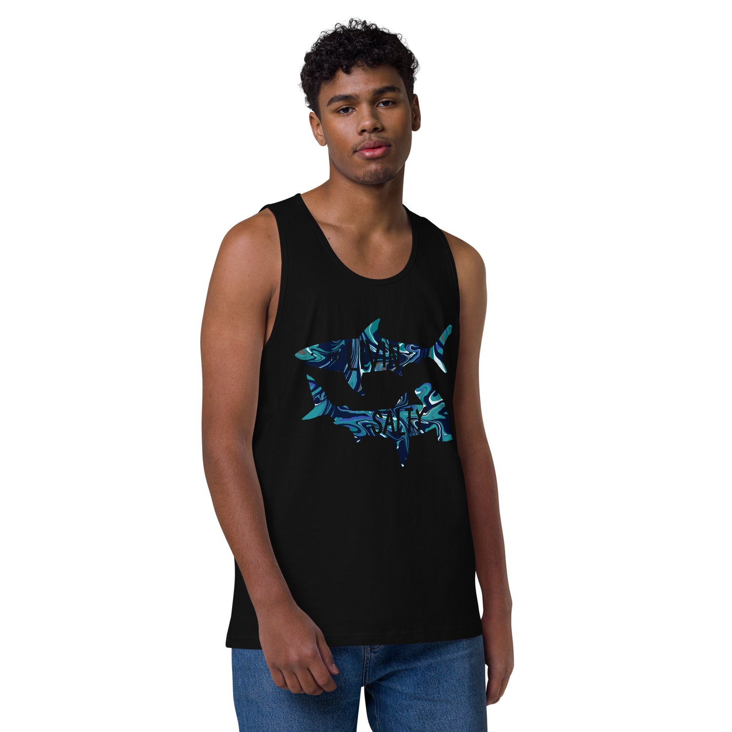 Men’s LIVIN SALTY shark tank top