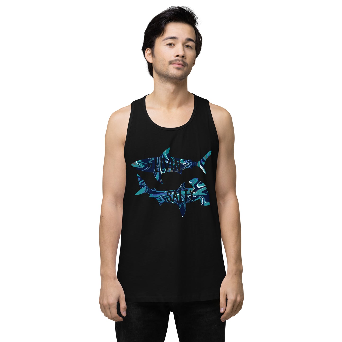Men’s LIVIN SALTY shark tank top