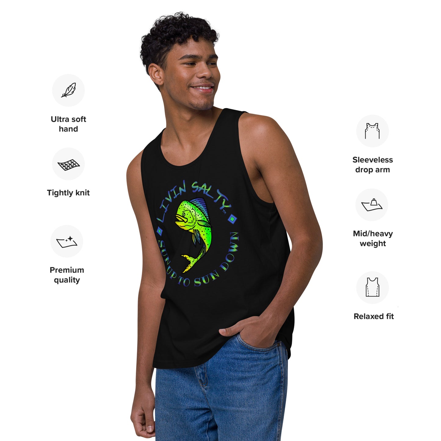 Men’s LIVIN SALTY Mahi tank top