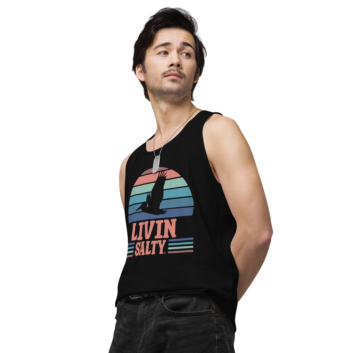 Men’s LIVIN SALTY Pelican tank top
