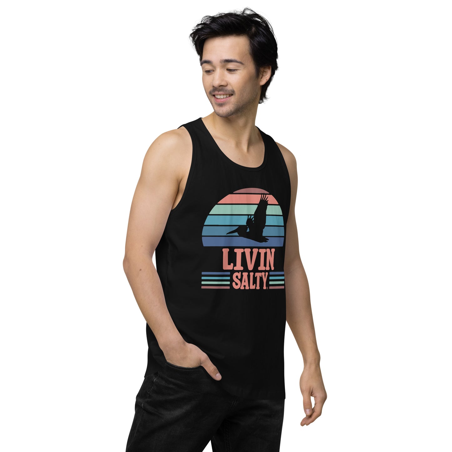 Men’s LIVIN SALTY Pelican tank top
