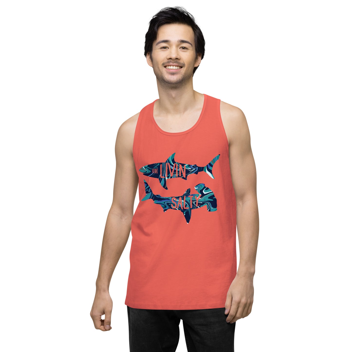 Men’s LIVIN SALTY shark tank top