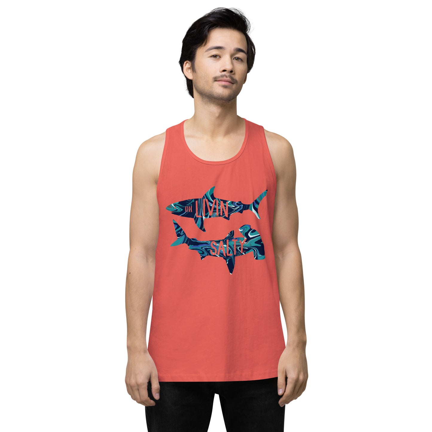 Men’s LIVIN SALTY shark tank top