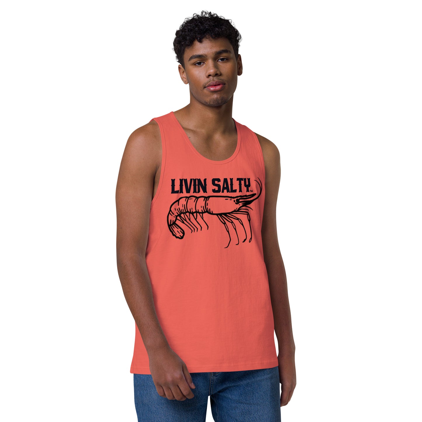 Men’s LIVIN SALTY Shrimp tank top