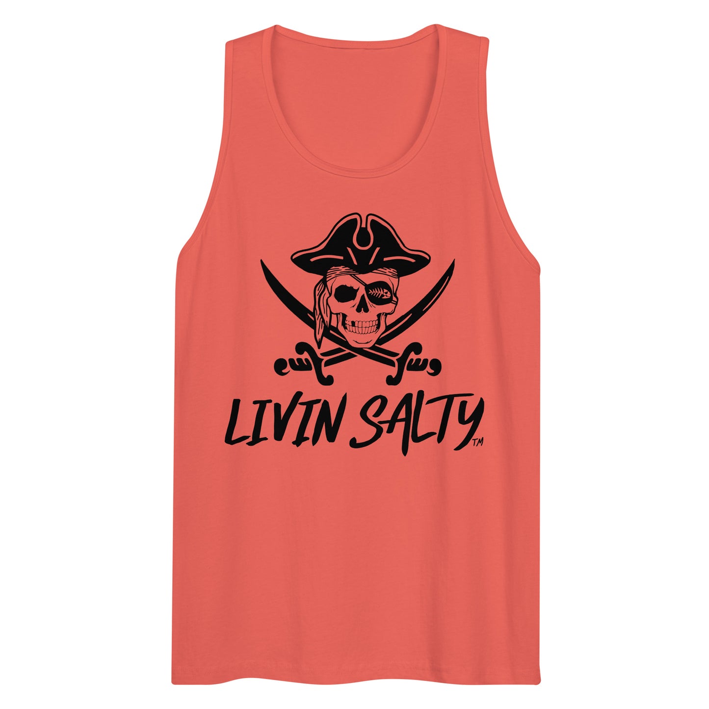 Mens LIVIN SALTY Pirate tank top