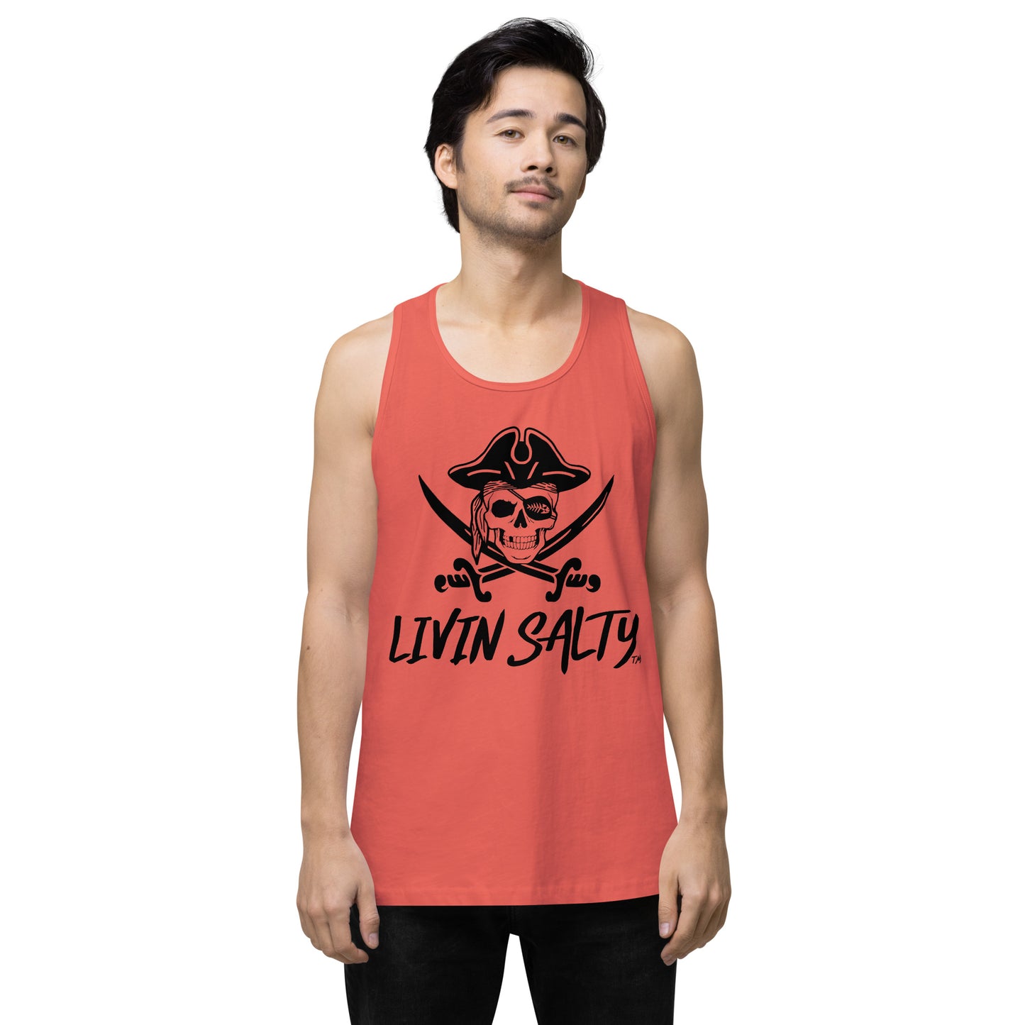Mens LIVIN SALTY Pirate tank top
