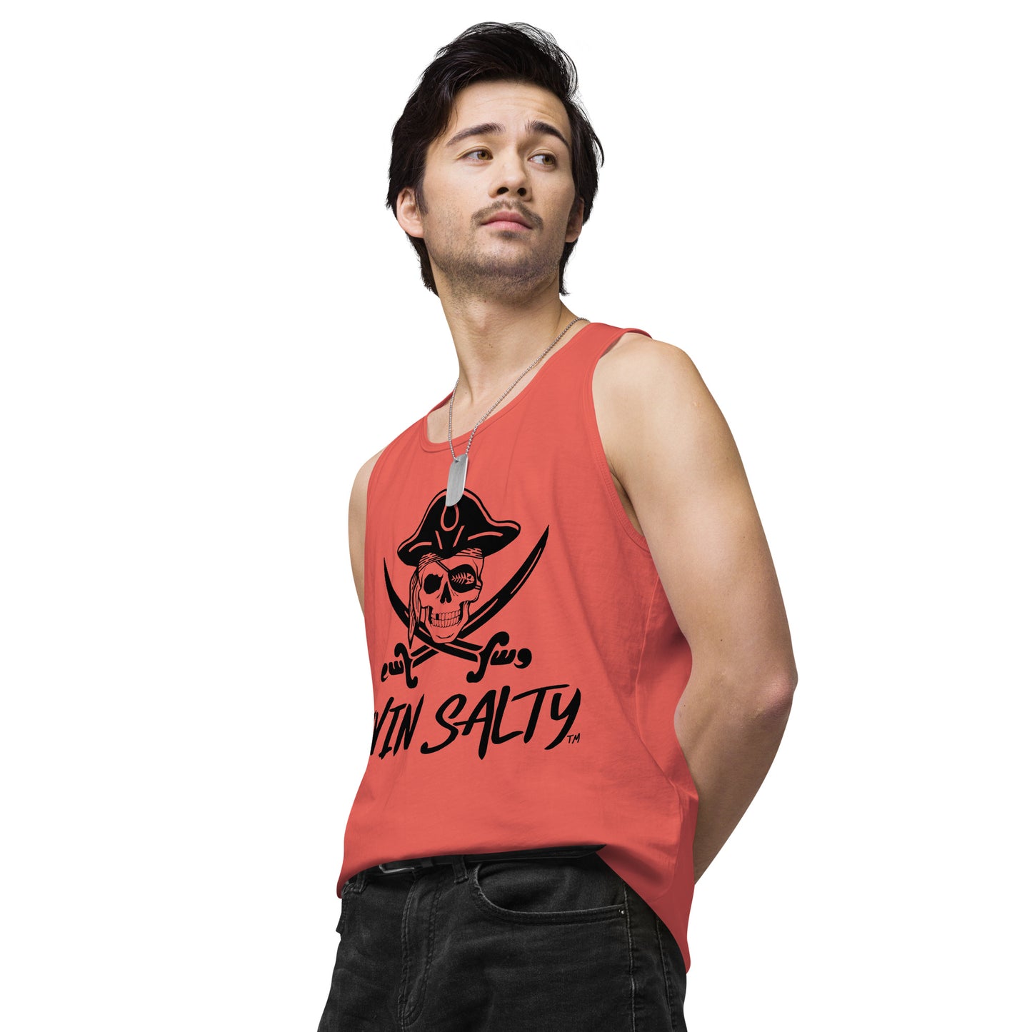 Mens LIVIN SALTY Pirate tank top
