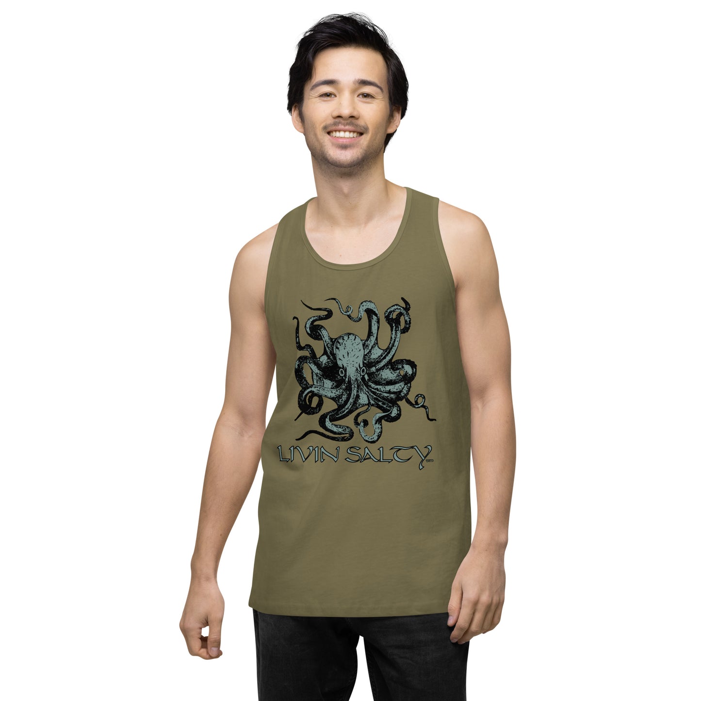 Men’s LIVIN SALTY Octopus tank top