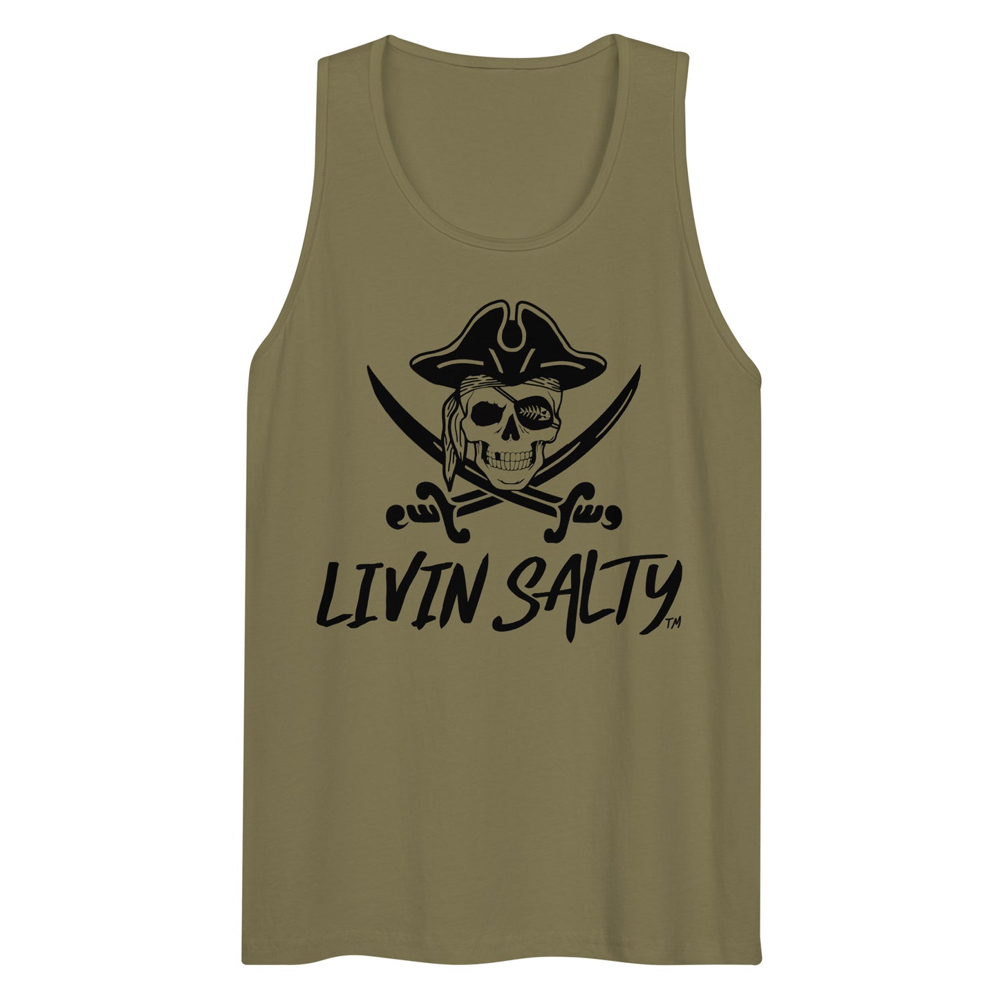 Mens LIVIN SALTY Pirate tank top
