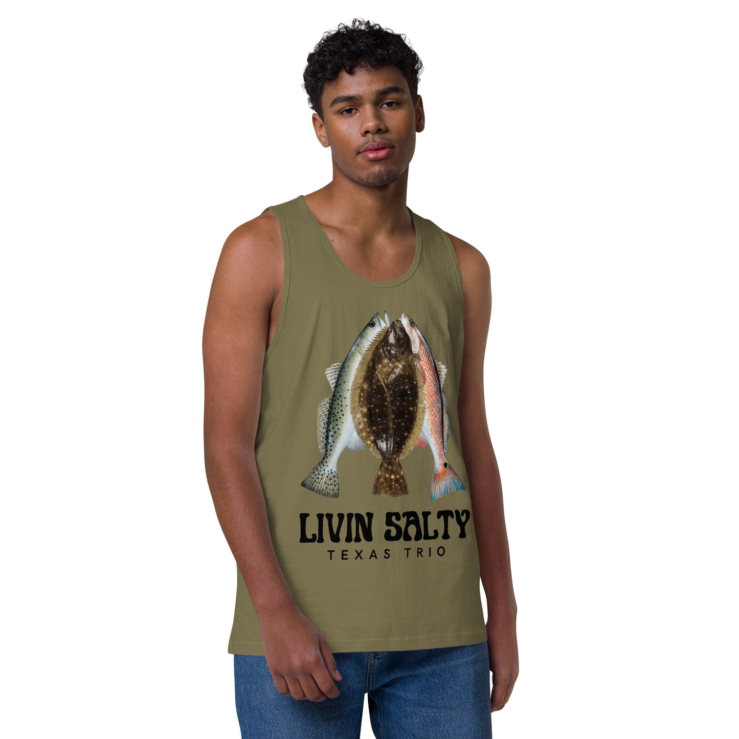 Men’s Texas Trio LIVIN SALTY tank top