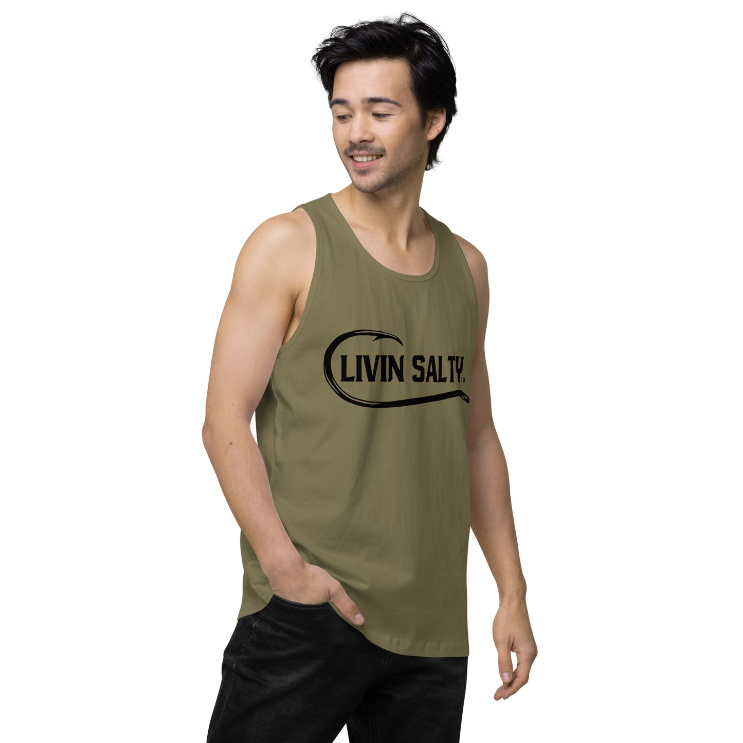 Men’s LIVIN SALTY with hook tank top