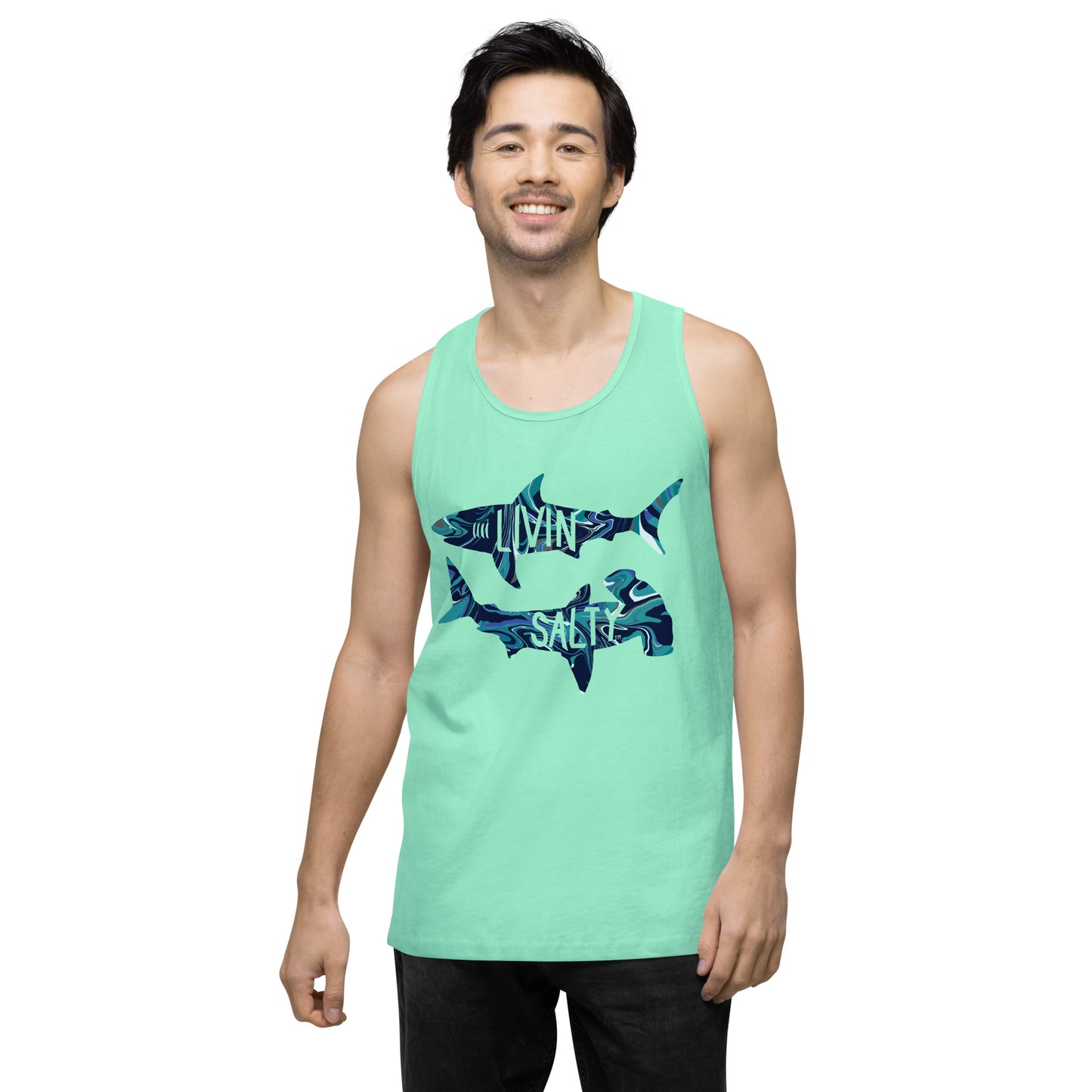 Men’s LIVIN SALTY shark tank top