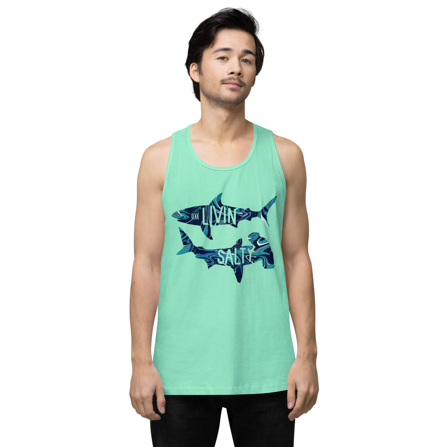 Men’s LIVIN SALTY shark tank top