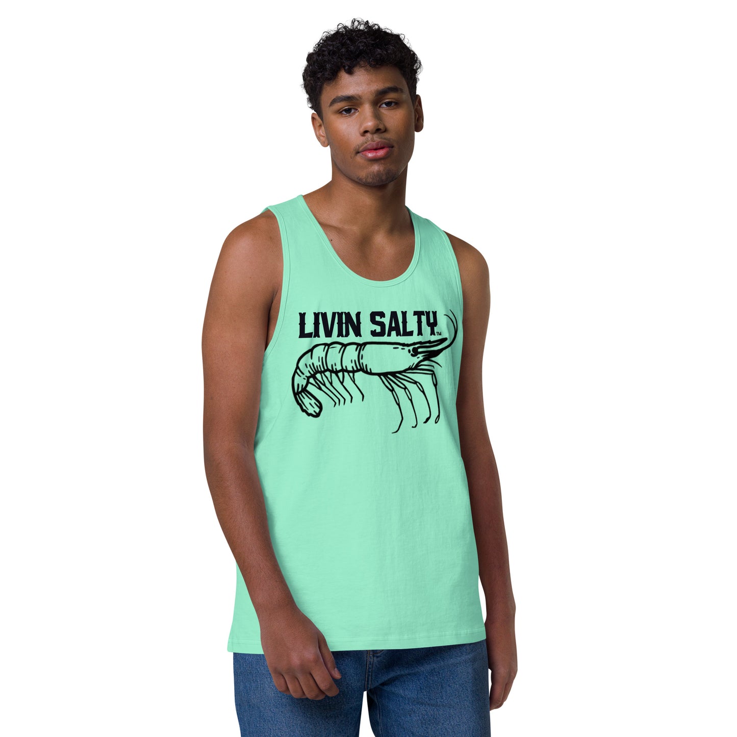 Men’s LIVIN SALTY Shrimp tank top