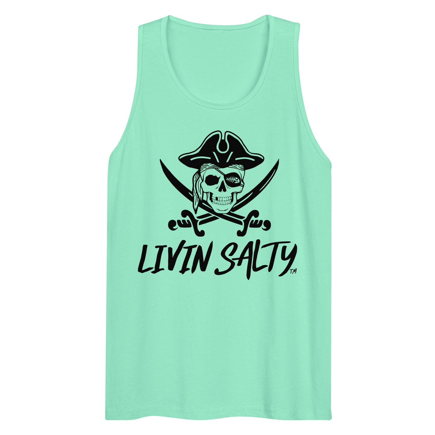 Mens LIVIN SALTY Pirate tank top