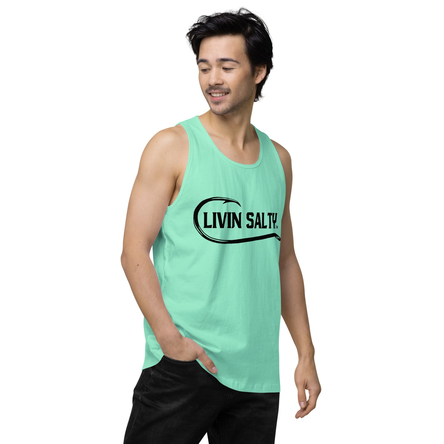 Men’s LIVIN SALTY with hook tank top