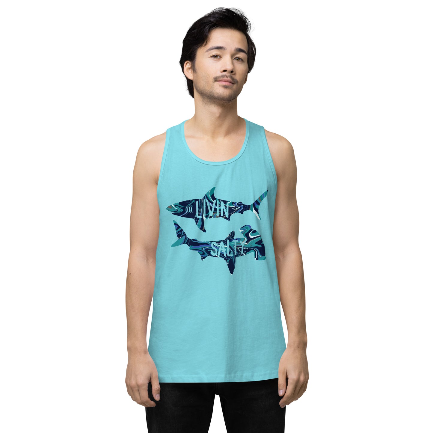 Men’s LIVIN SALTY shark tank top
