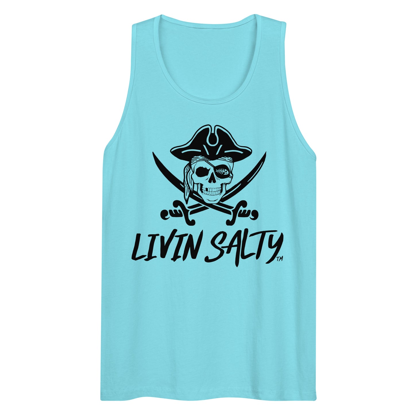 Mens LIVIN SALTY Pirate tank top