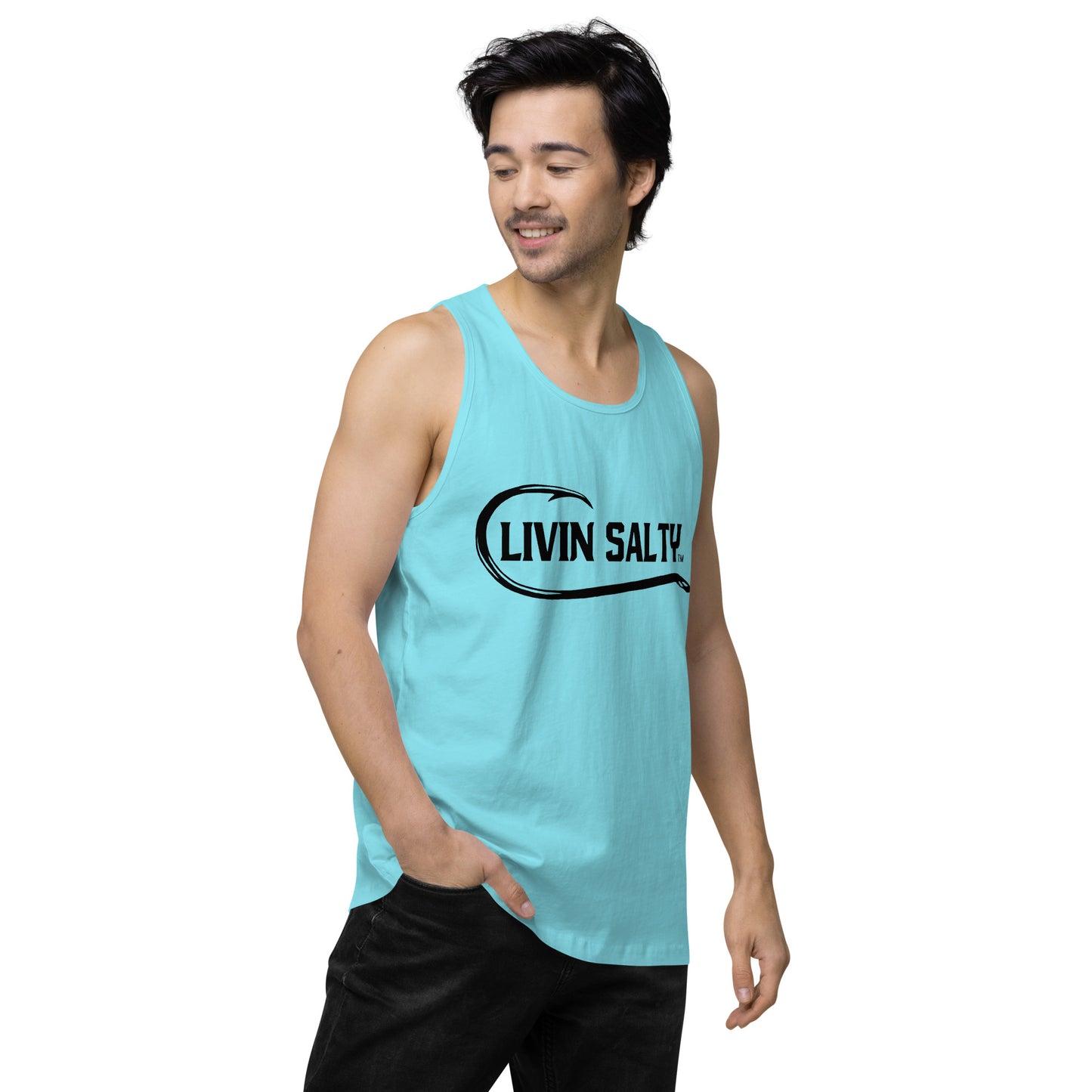 Men’s LIVIN SALTY with hook tank top