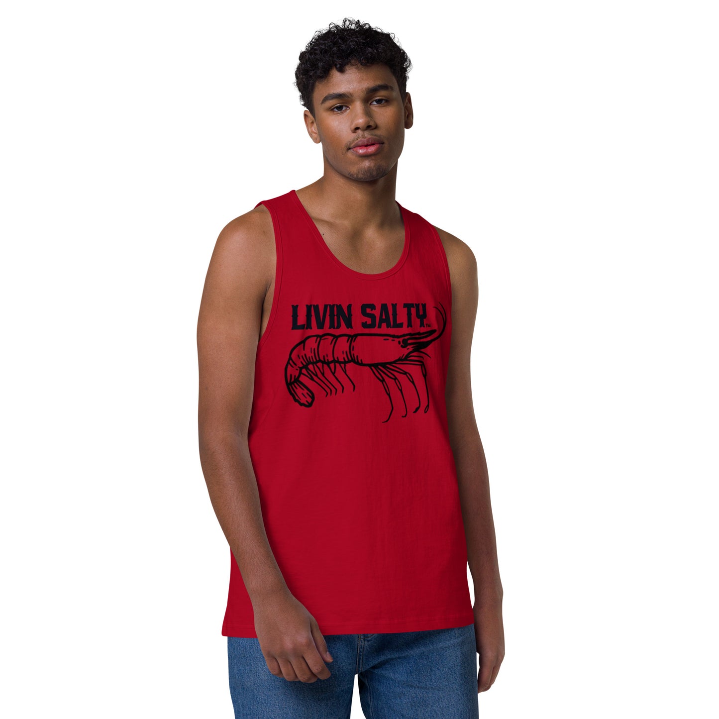 Men’s LIVIN SALTY Shrimp tank top