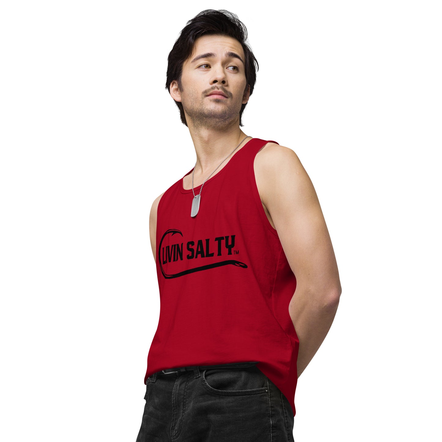 Men’s LIVIN SALTY with hook tank top
