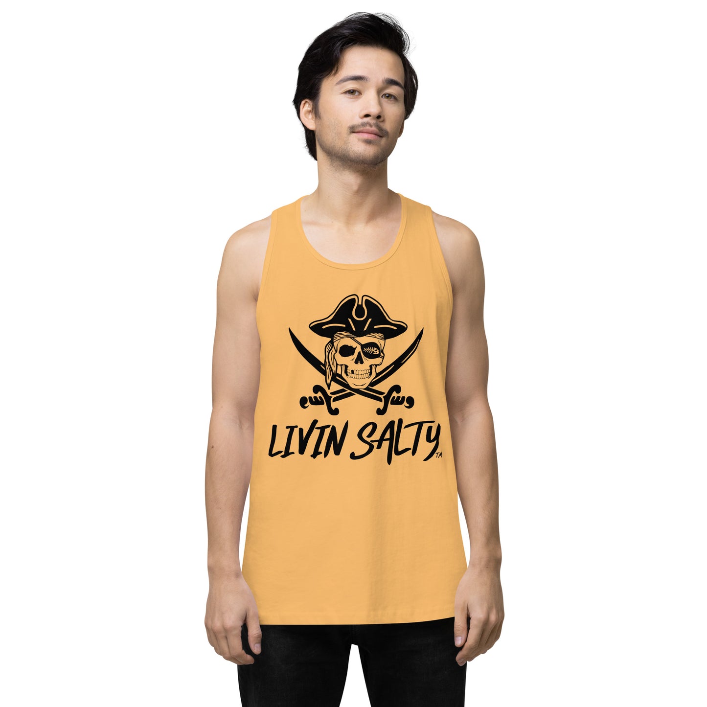 Mens LIVIN SALTY Pirate tank top