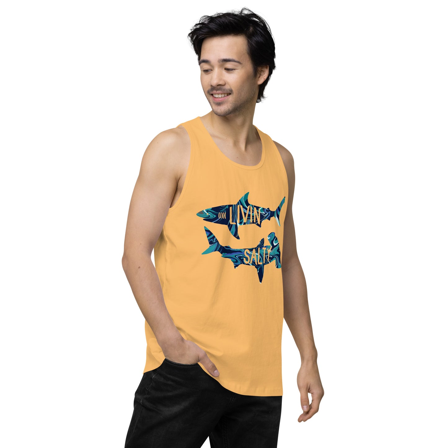 Men’s LIVIN SALTY shark tank top