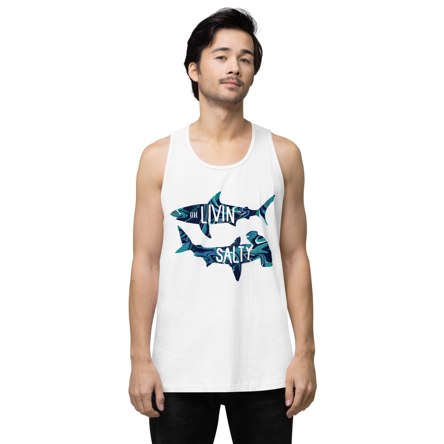 Men’s LIVIN SALTY shark tank top