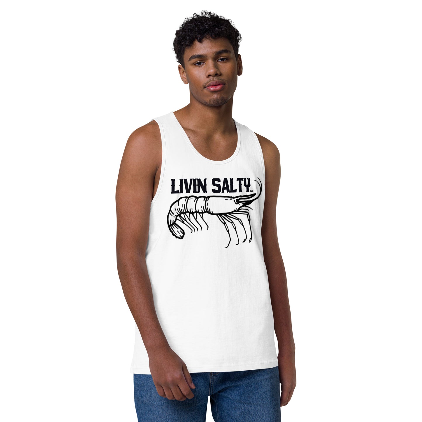 Men’s LIVIN SALTY Shrimp tank top