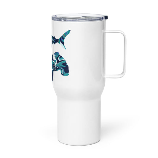 LIVIN SALTY sharks Travel mug with a handle