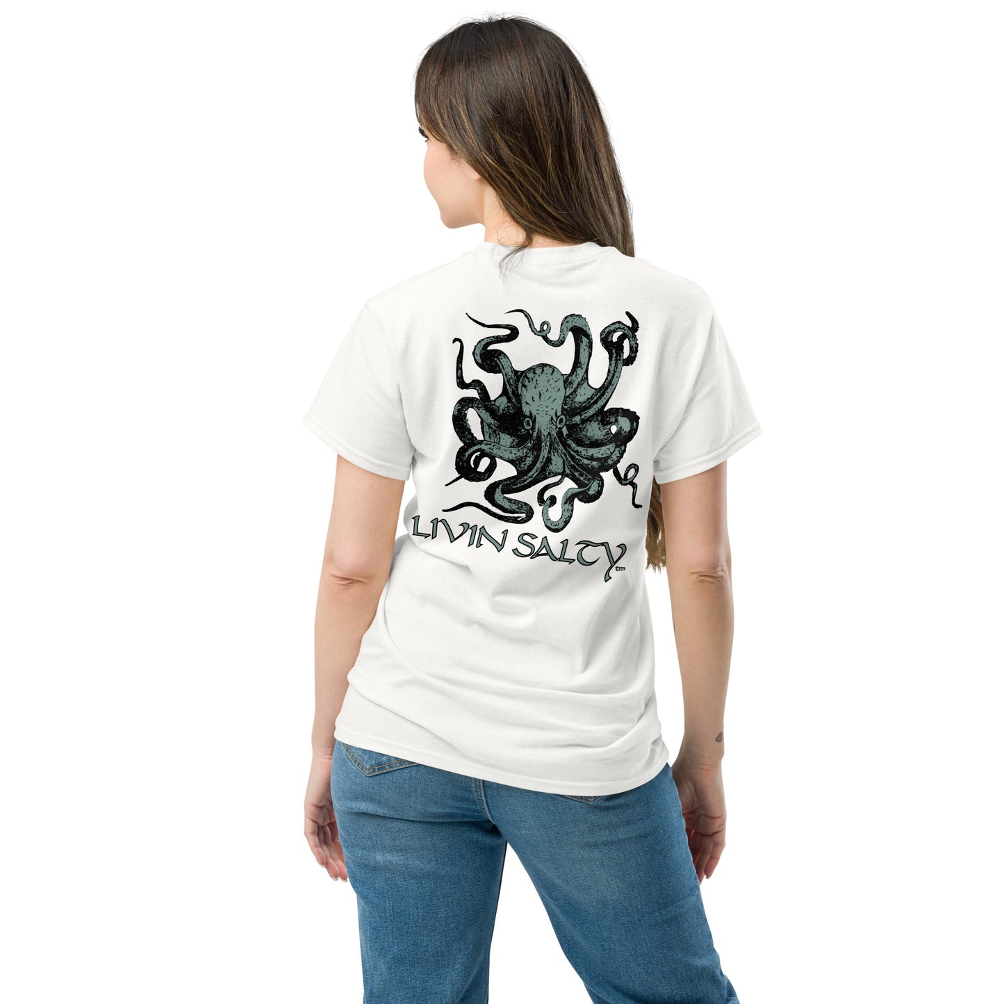 Unisex Octopus LIVIN SALTY Cotton tee