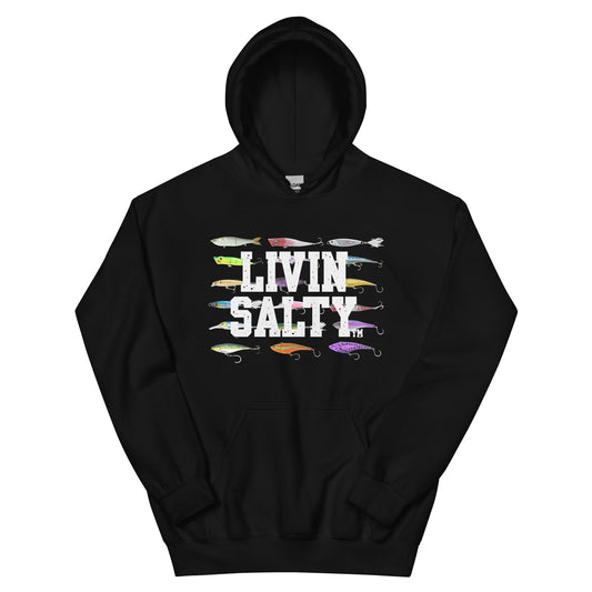 Unisex LIVIN SALTY Saltwater Fishing Lures Hoodie