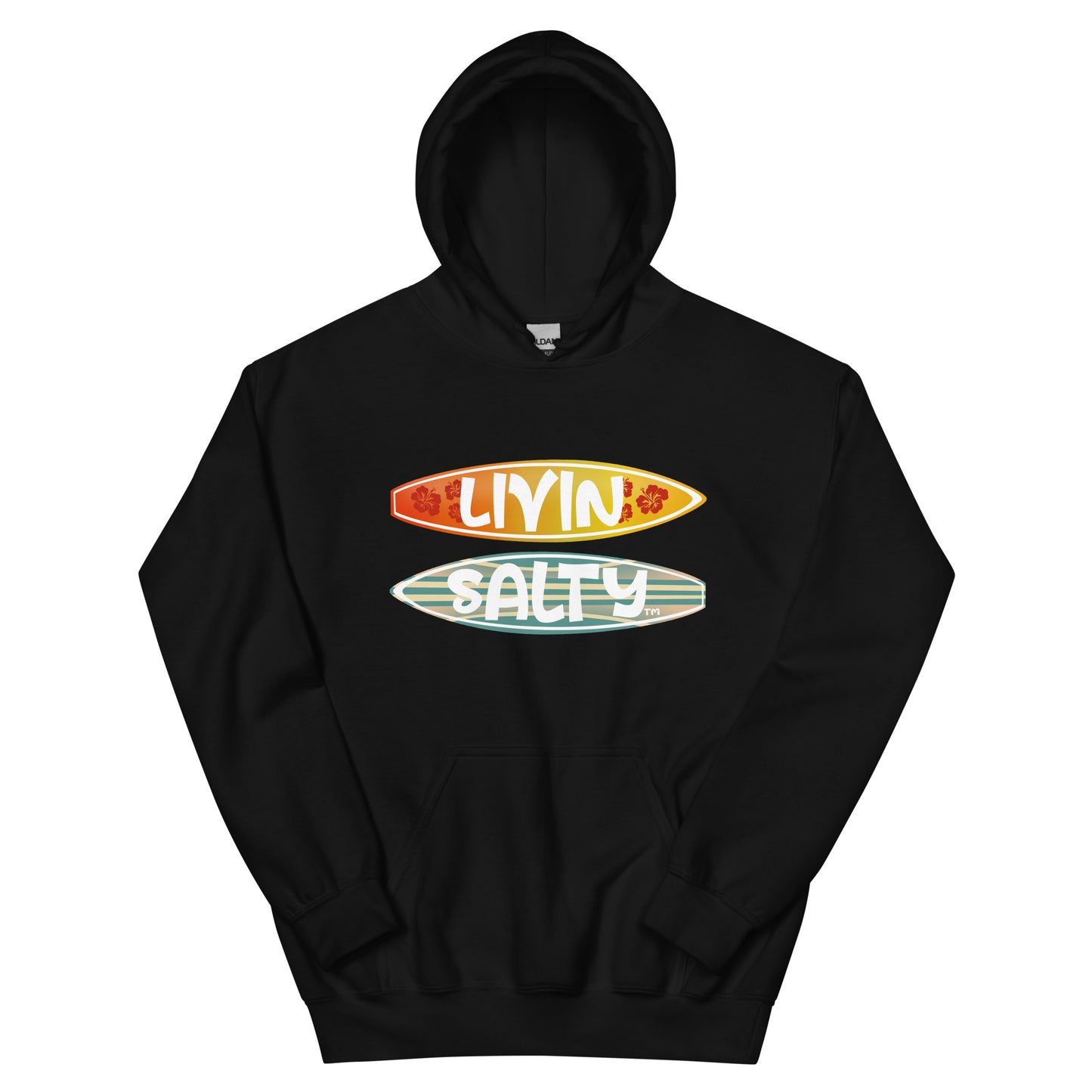 Unisex LIVIN SALTY Surf Boards Hoodie