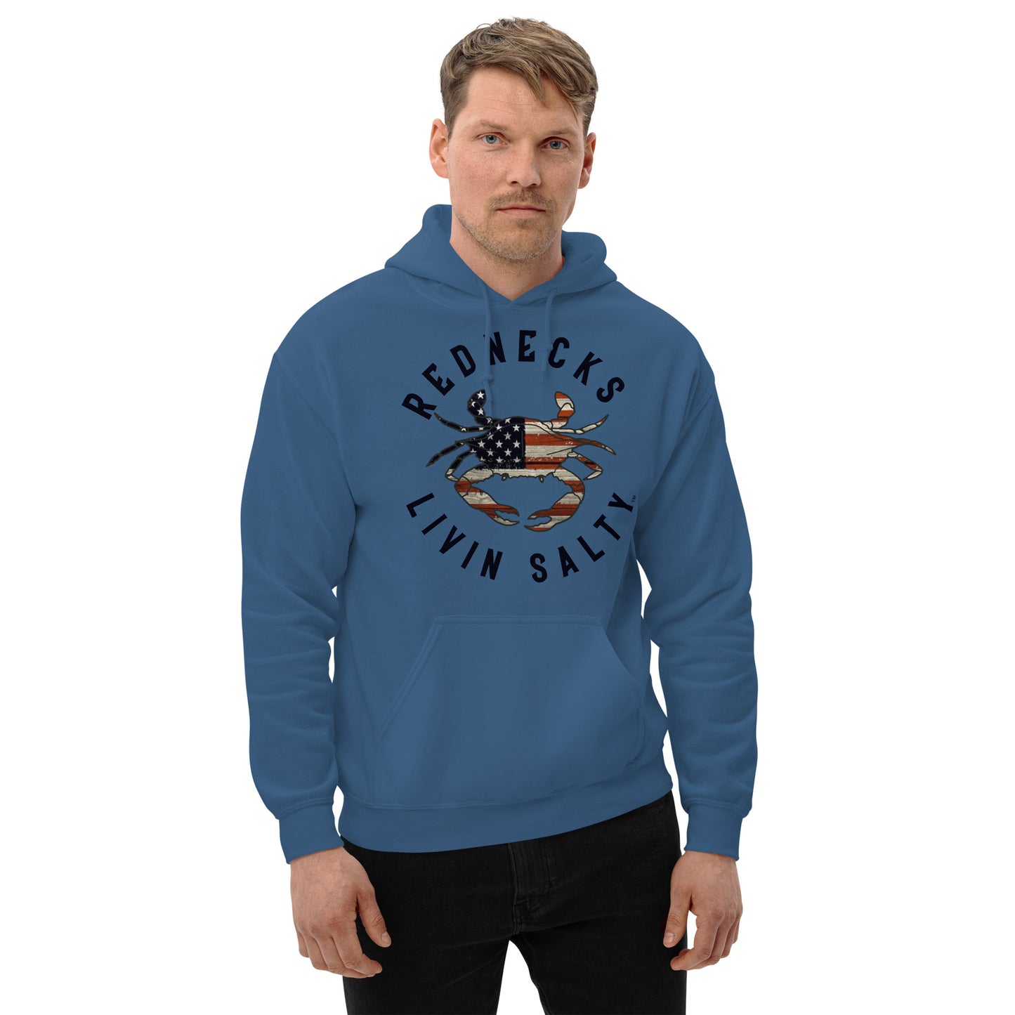 Unisex REDNECKS LIVIN SALTY Crab Hoodie