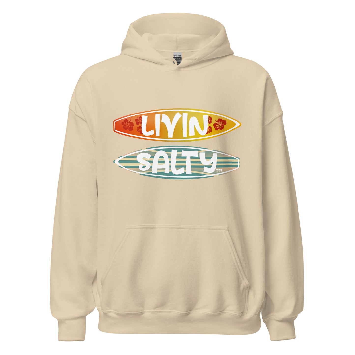 Unisex LIVIN SALTY Surf Boards Hoodie