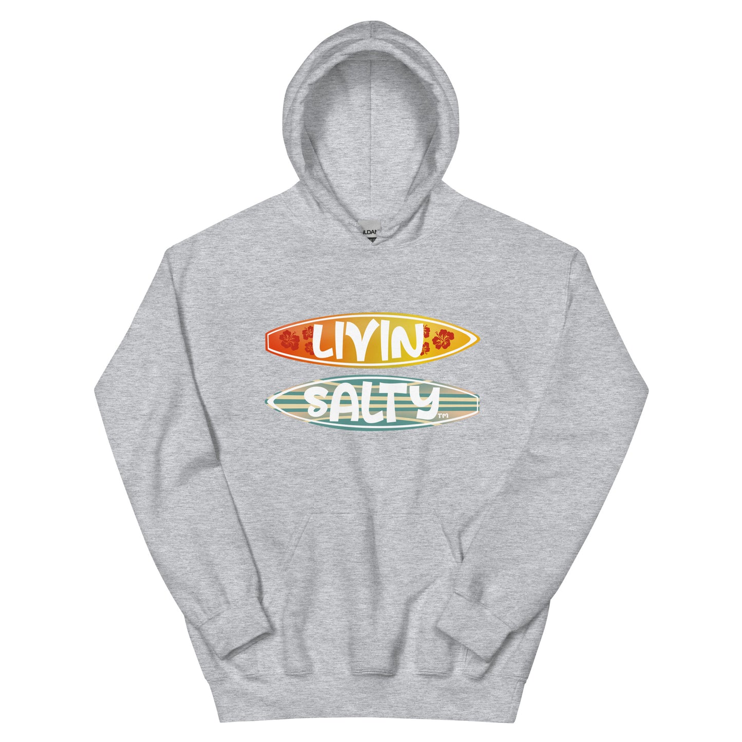 Unisex LIVIN SALTY Surf Boards Hoodie