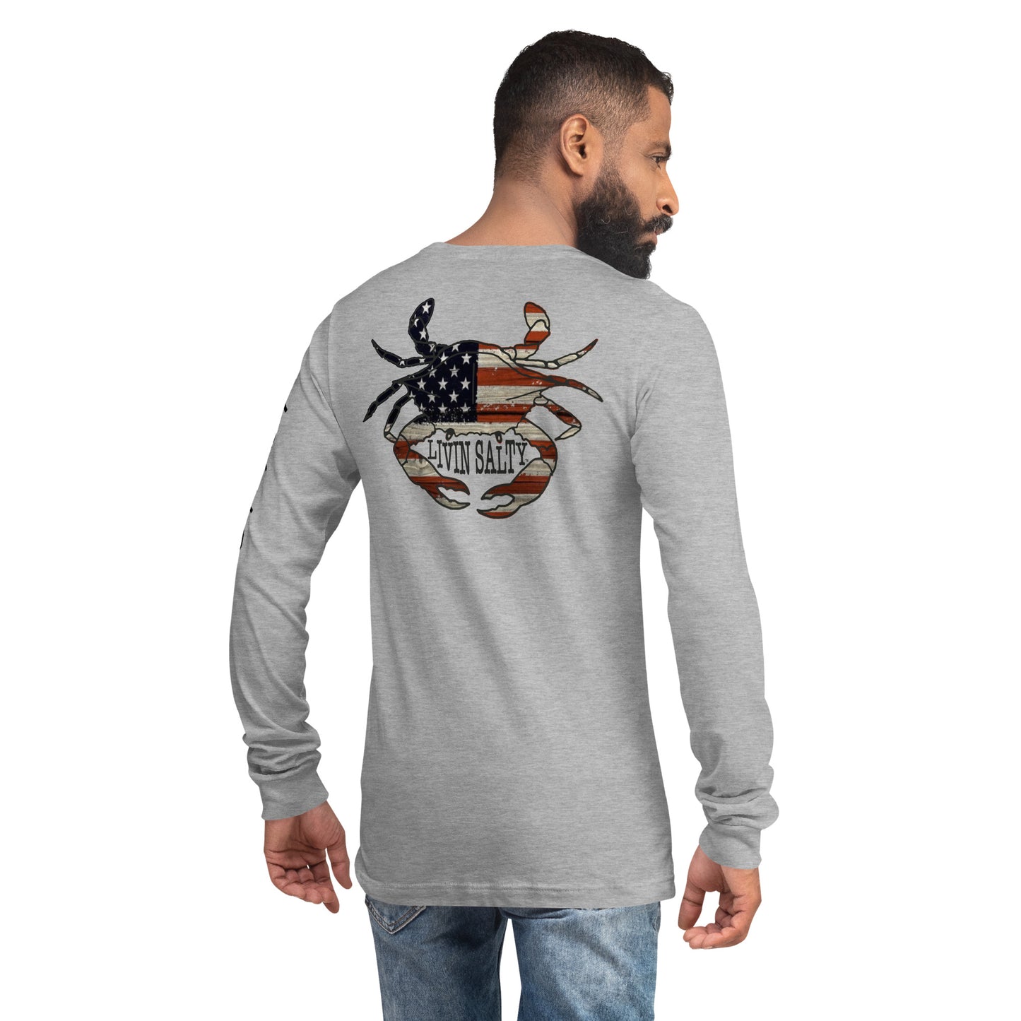 LIVIN SALTY crab Long Sleeve Tee