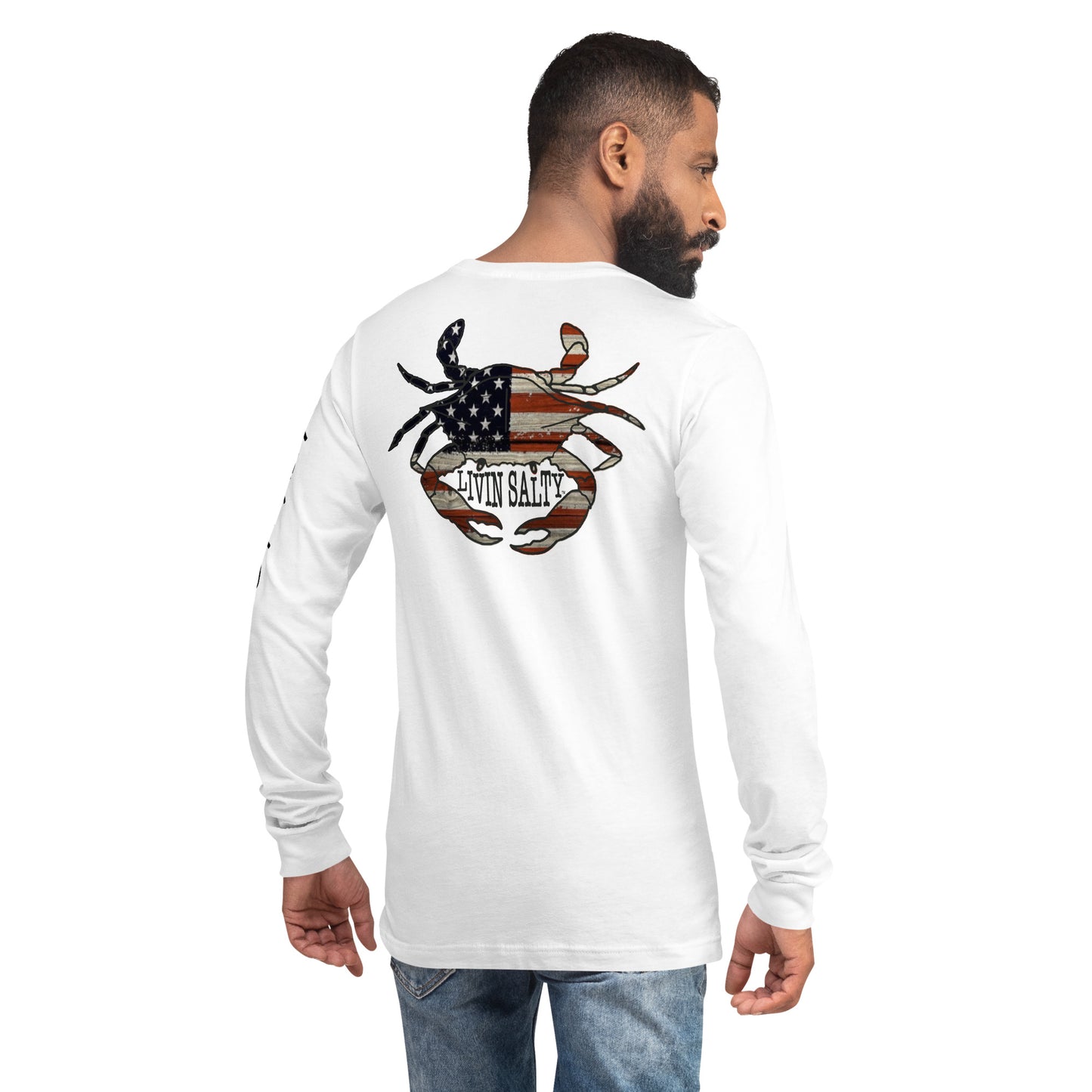 LIVIN SALTY crab Long Sleeve Tee