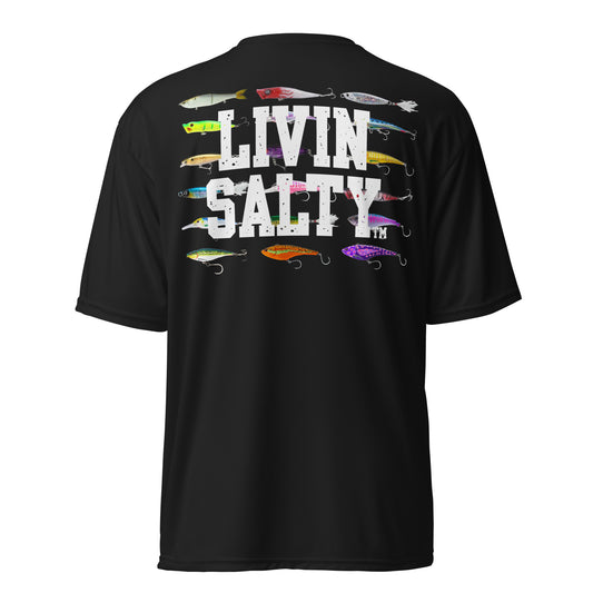 Unisex dryfit LIVIN SALTY Lures t-shirt