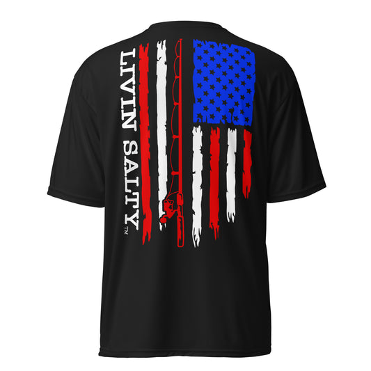 Unisex RWB LIVIN SALTY flag t-shirt