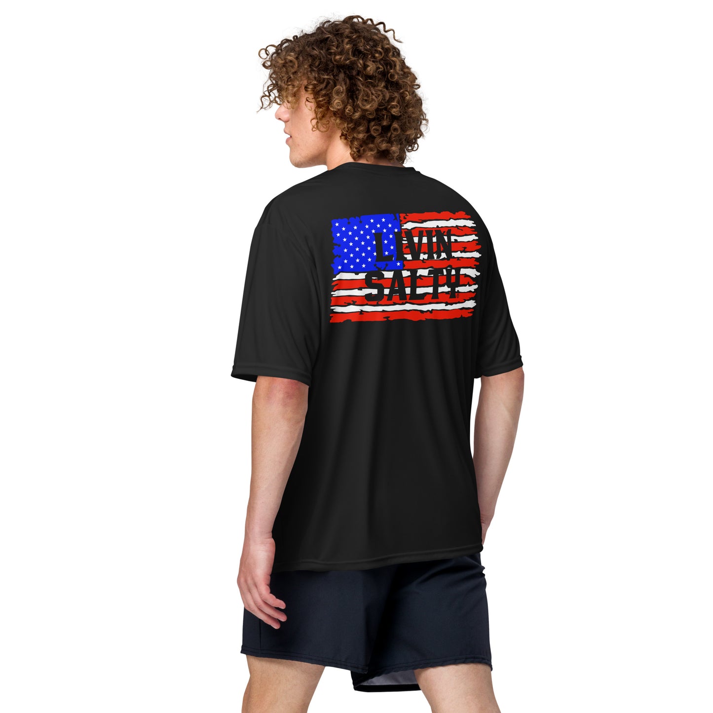 Unisex SPF LIVIN SALTY Flag t-shirt