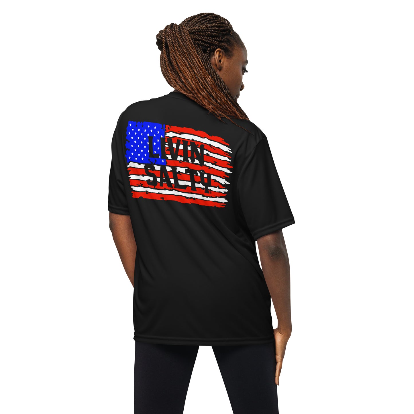 Unisex SPF LIVIN SALTY Flag t-shirt