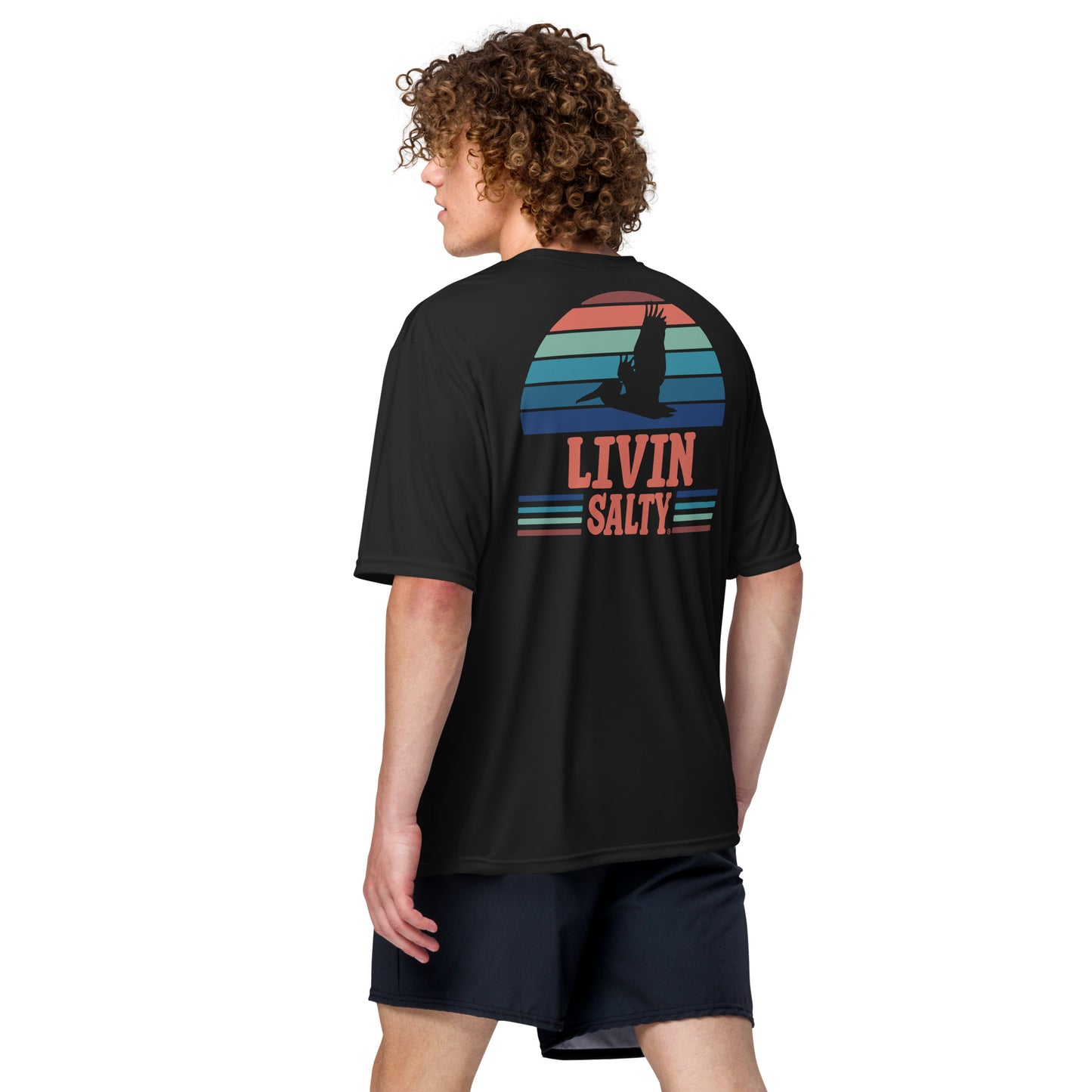 Unisex SPF LIVIN SALTY Pelican t-shirt