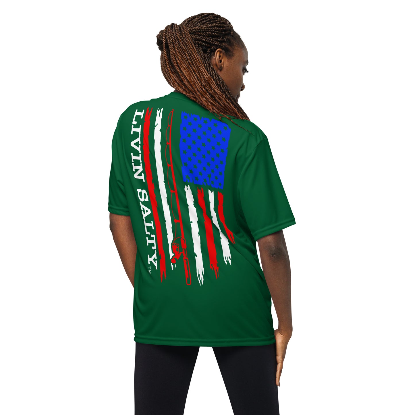 Unisex RWB LIVIN SALTY flag t-shirt