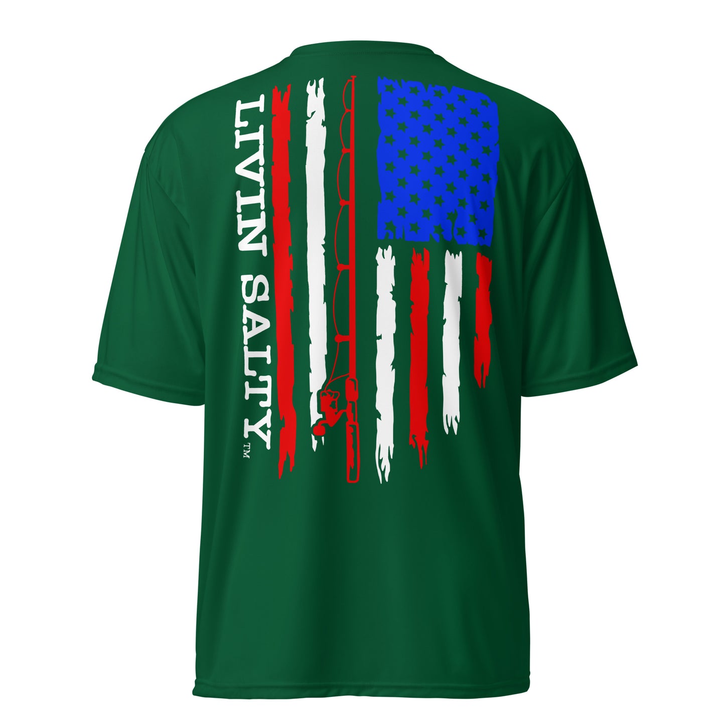 Unisex RWB LIVIN SALTY flag t-shirt