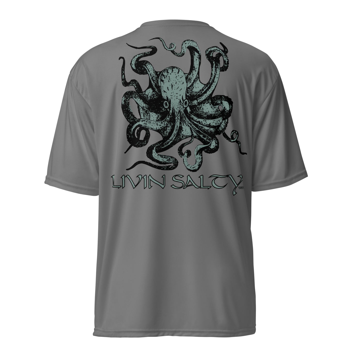 Unisex dry-fit Octopus LIVIN SALTY t-shirt