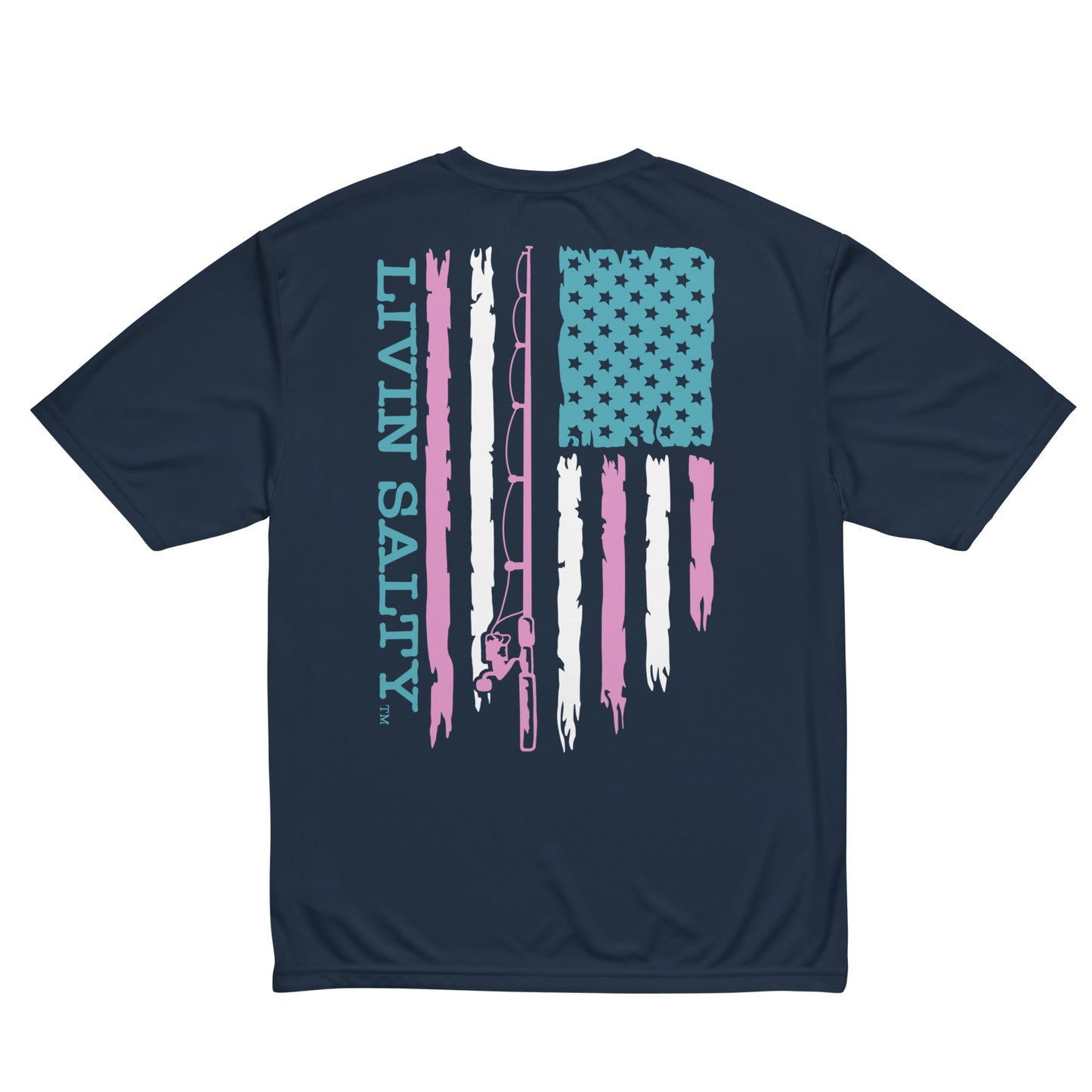 Women’s Dry fit LIVIN SALTY flag t-shirt