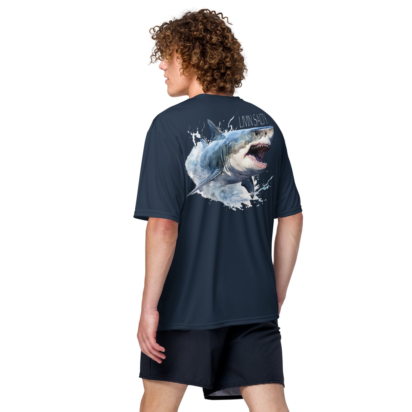 Dry fit LIVIN SALTY Shark T-Shirt