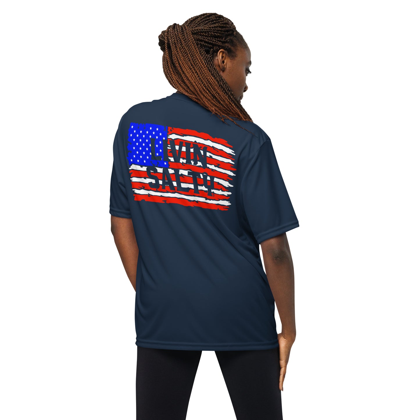 Unisex SPF LIVIN SALTY Flag t-shirt
