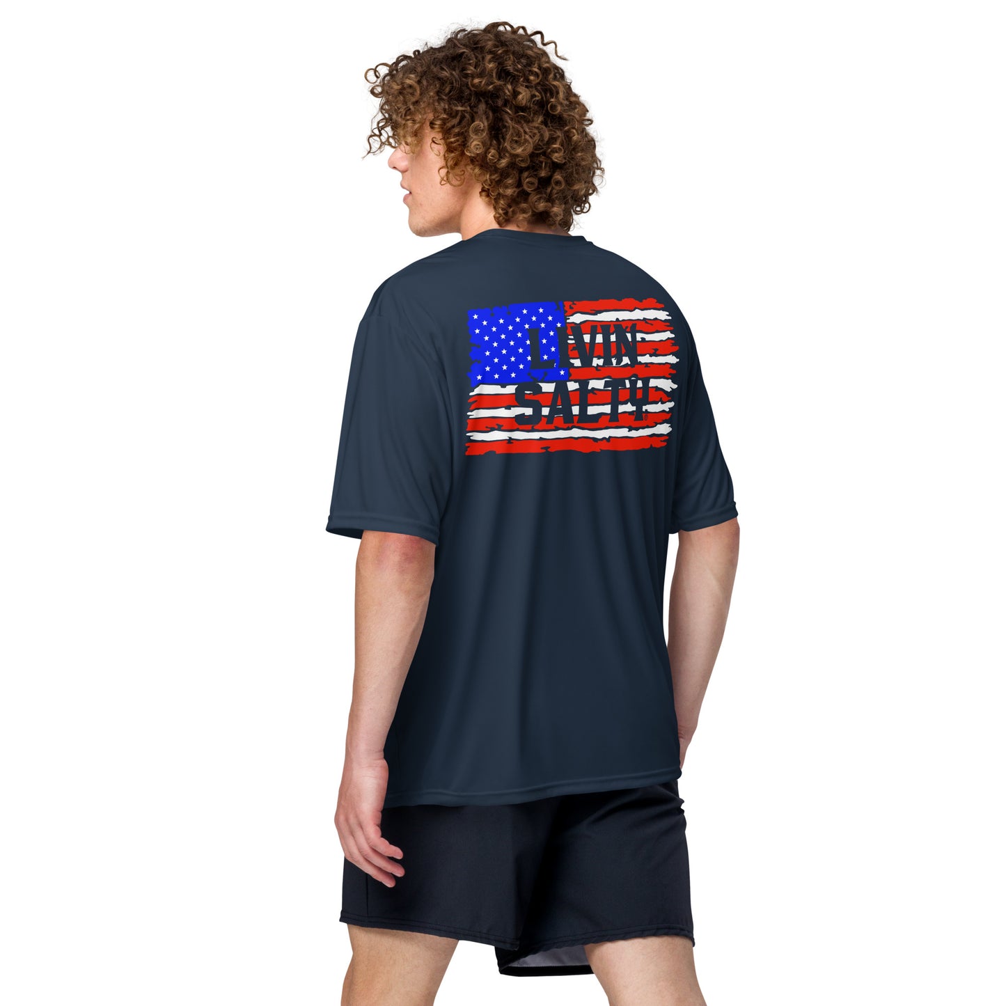 Unisex SPF LIVIN SALTY Flag t-shirt